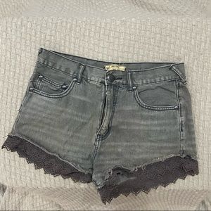 Free people size 27 lace cutoff shorts